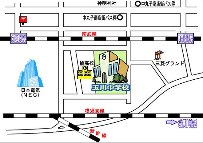 学校周辺地図