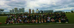 1年生校外学習「そなえりあ」での集合写真